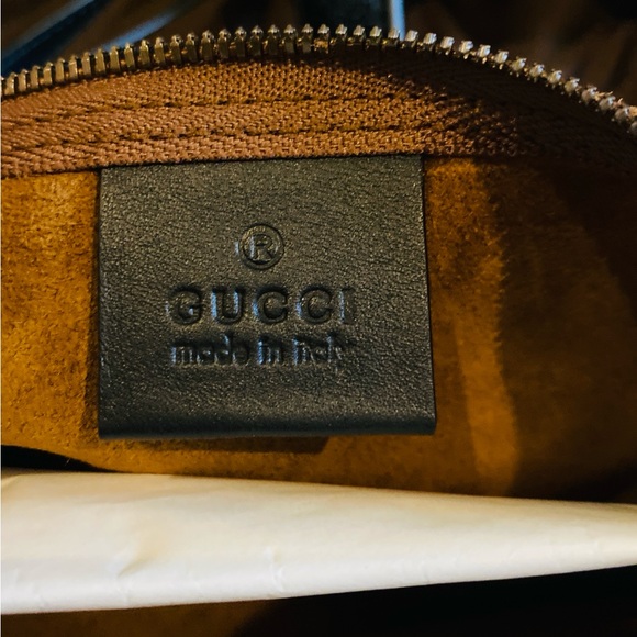 Gucci Ophelia Black and Brown Logo Suede Tote Shoulder Bag NWT in Box - Picture 10 of 12